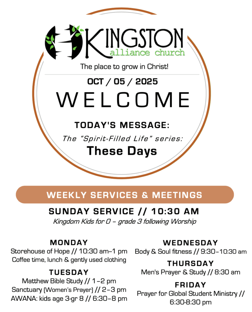 Weekly events at KAC